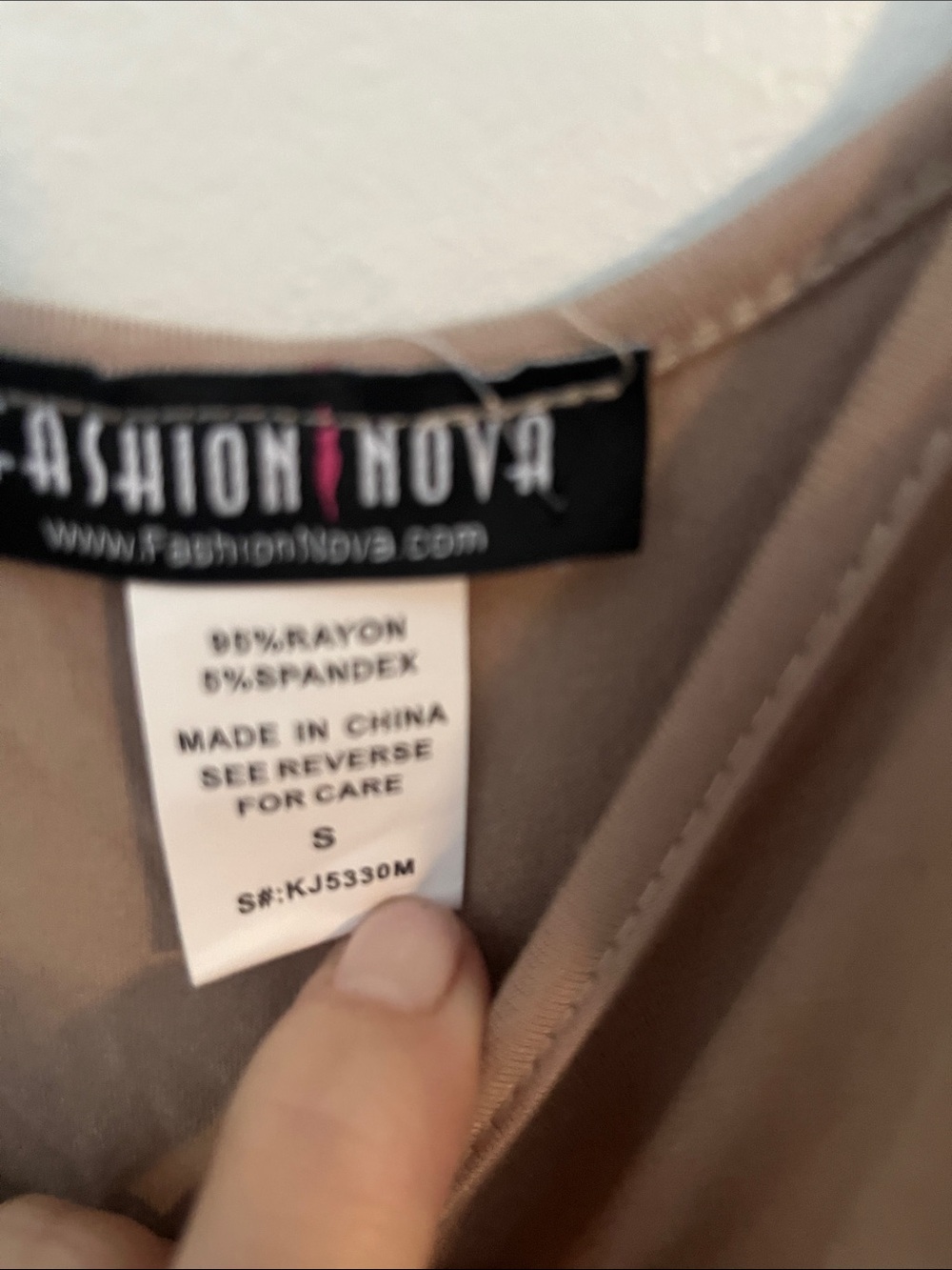 Fashion Nova Taupe Slim-Strap Scoop-Neck Jumpsuit - Picture 3 of 3